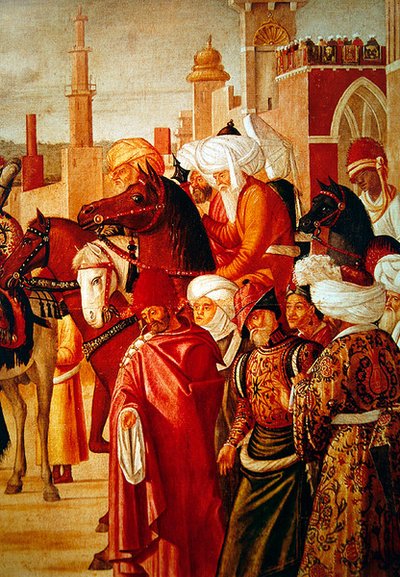 Detail des Triumphs des Heiligen Georg, 1501-07 von Vittore Carpaccio